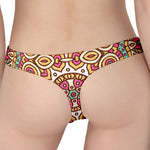 Pastel Ethnic Mandala Print Women's Thong