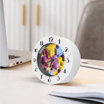 Pastel Geometric Cubic Print Alarm Clock