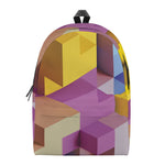 Pastel Geometric Cubic Print Backpack