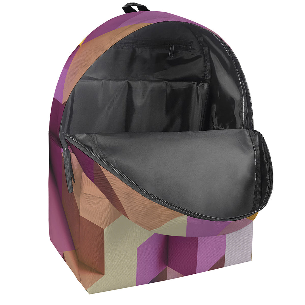 Pastel Geometric Cubic Print Backpack