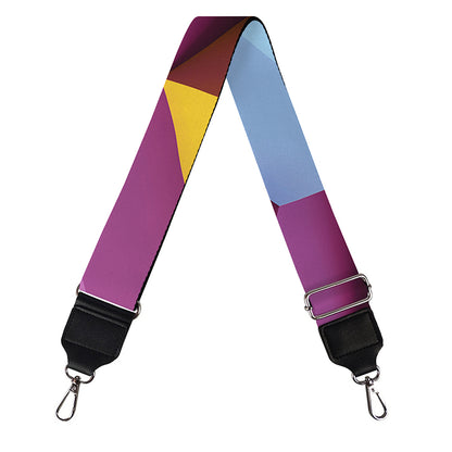 Pastel Geometric Cubic Print Bag Strap