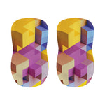 Pastel Geometric Cubic Print Bar Stool Covers