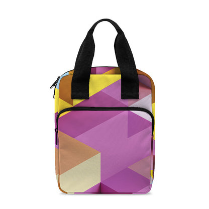 Pastel Geometric Cubic Print Bible Tote Bag
