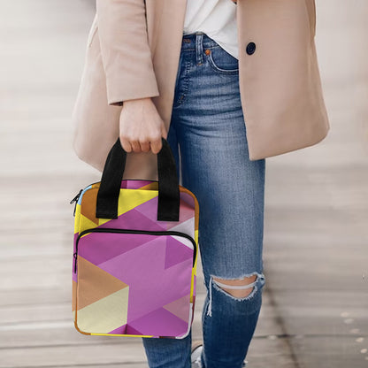 Pastel Geometric Cubic Print Bible Tote Bag