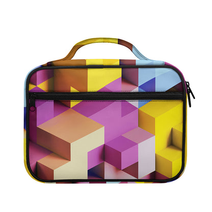 Pastel Geometric Cubic Print Briefcase Bible Bag