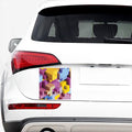 Pastel Geometric Cubic Print Car Sticker