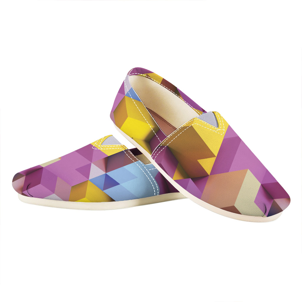 Pastel Geometric Cubic Print Casual Shoes
