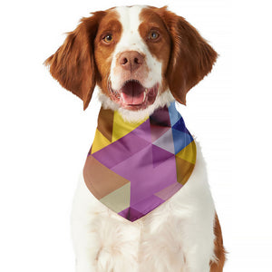 Pastel Geometric Cubic Print Dog Bandana