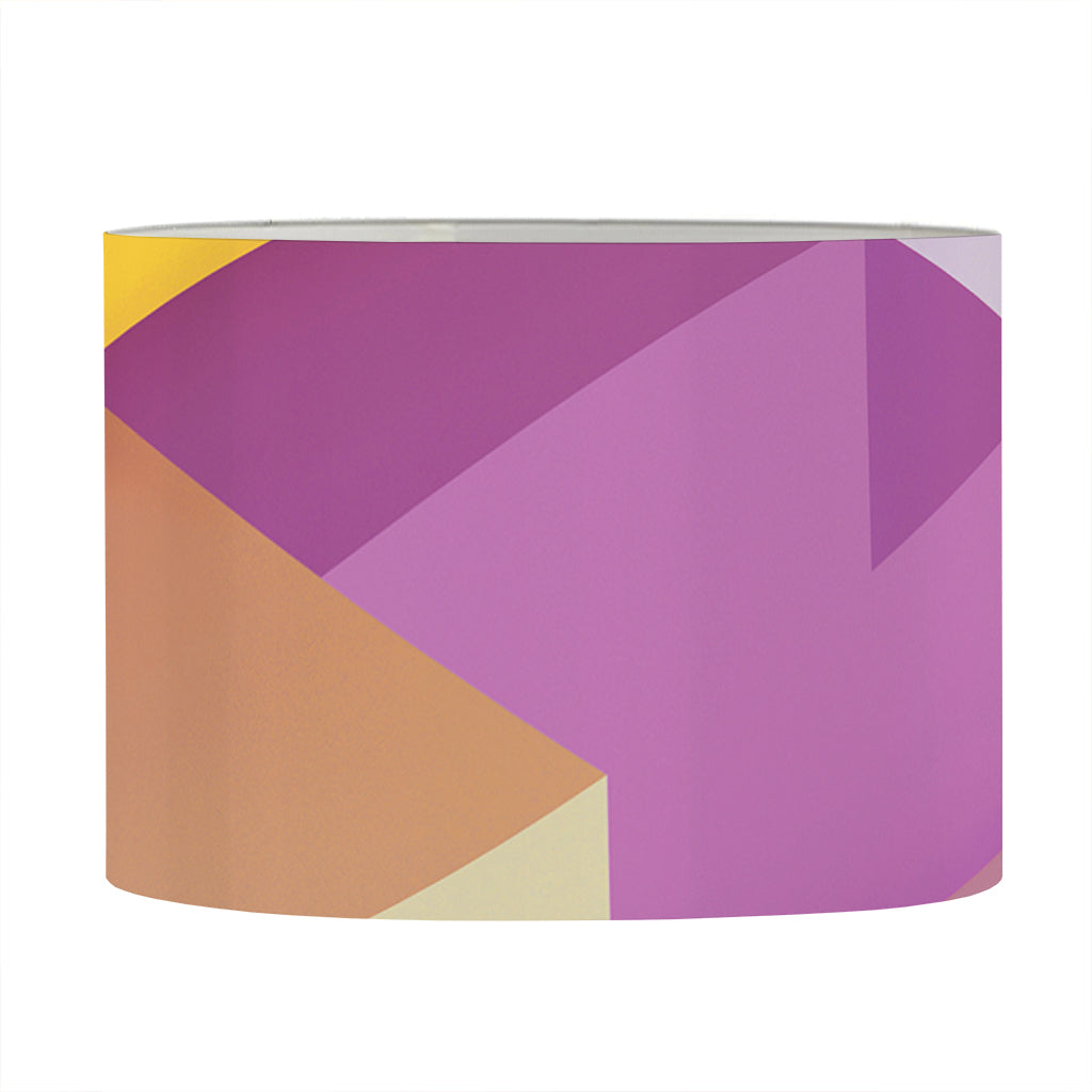 Pastel Geometric Cubic Print Drum Lamp Shade