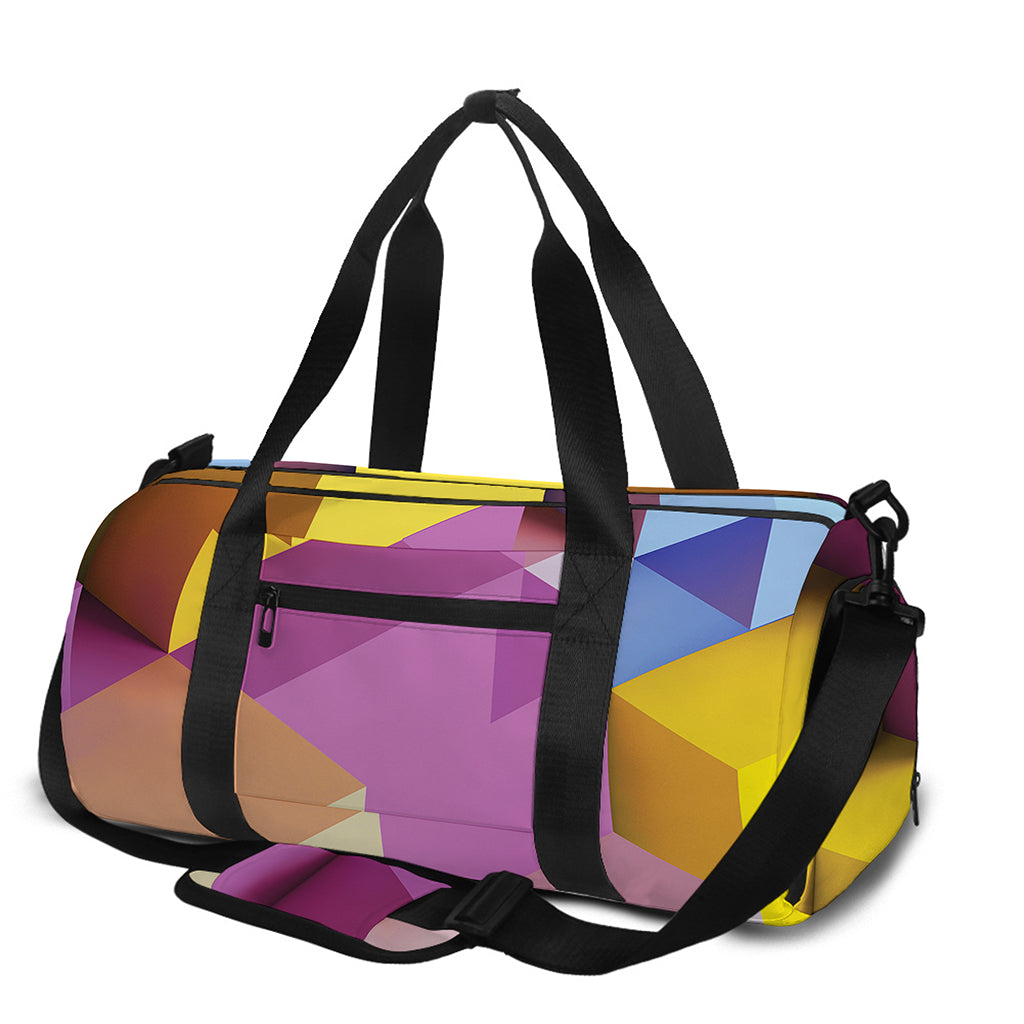 Pastel Geometric Cubic Print Gym Bag