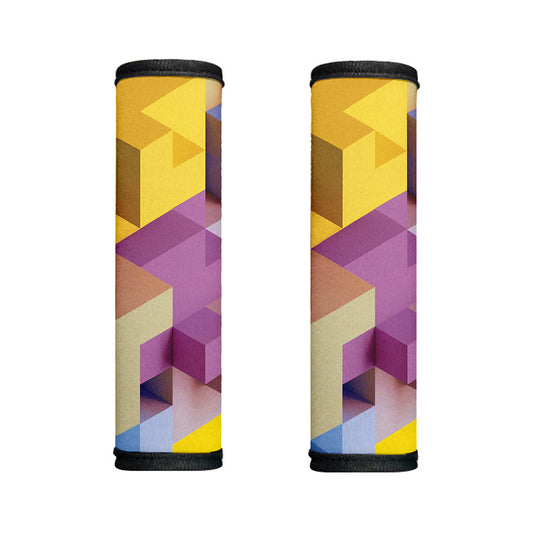 Pastel Geometric Cubic Print Handle Covers