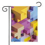 Pastel Geometric Cubic Print House Flag