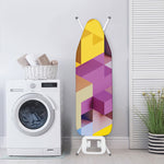 Pastel Geometric Cubic Print Ironing Board Cover