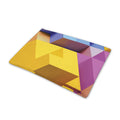 Pastel Geometric Cubic Print Pet Cooling Mat Cover