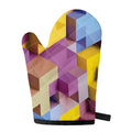 Pastel Geometric Cubic Print Single Oven Mitt