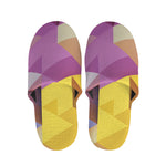Pastel Geometric Cubic Print Slippers