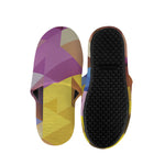 Pastel Geometric Cubic Print Slippers