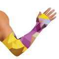Pastel Geometric Cubic Print Sun Protection Arm Sleeves