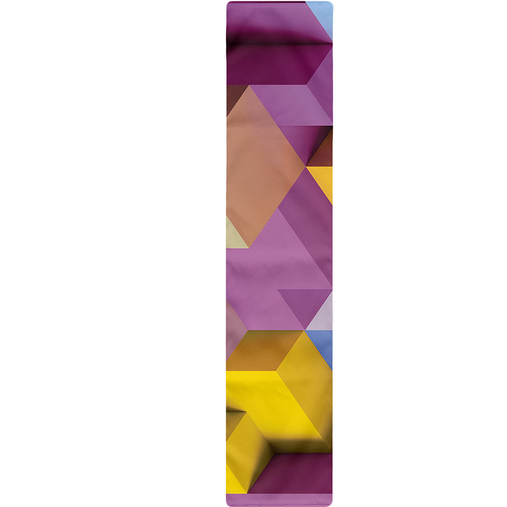 Pastel Geometric Cubic Print Table Runner