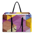 Pastel Geometric Cubic Print Utility Tote Bag