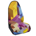 Pastel Geometric Cubic Print Waterproof Car Seat Cover
