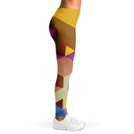 Pastel Geometric Cubic Print Women's Leggings
