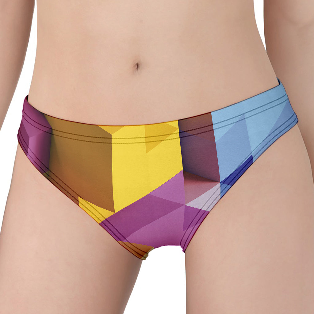 Pastel Geometric Cubic Print Women's Panties