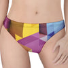 Pastel Geometric Cubic Print Women's Thong