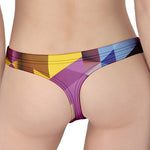 Pastel Geometric Cubic Print Women's Thong