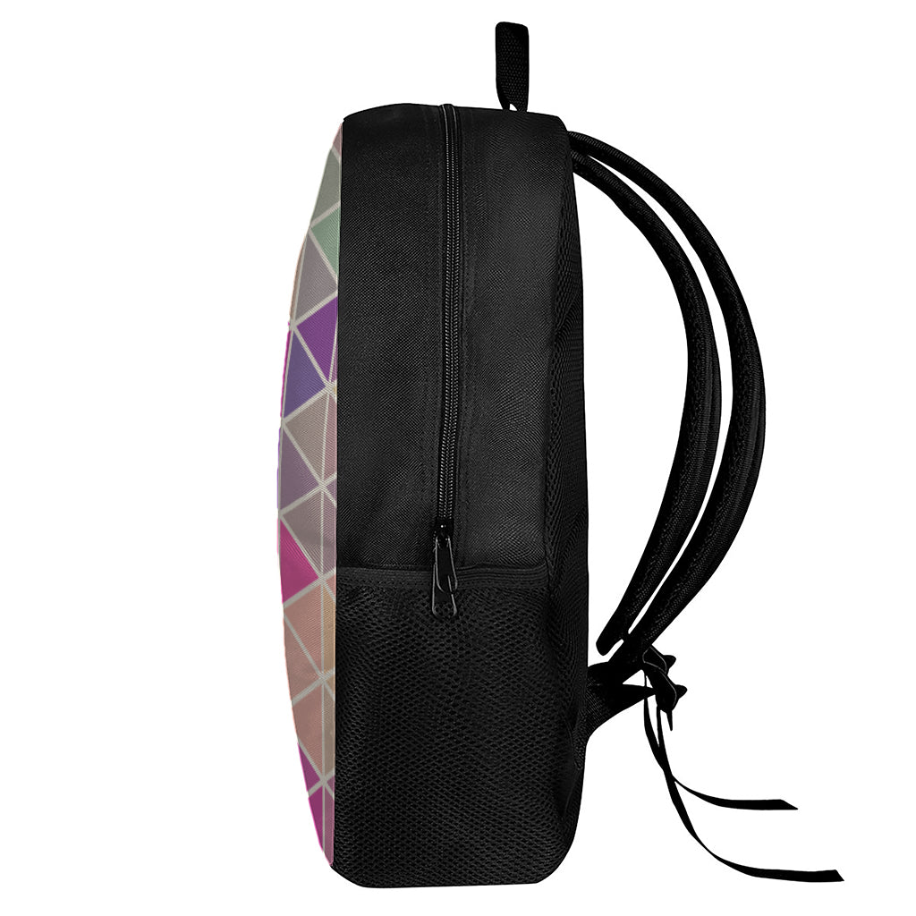 Pastel Geometric Shape Pattern Print 17 Inch Backpack