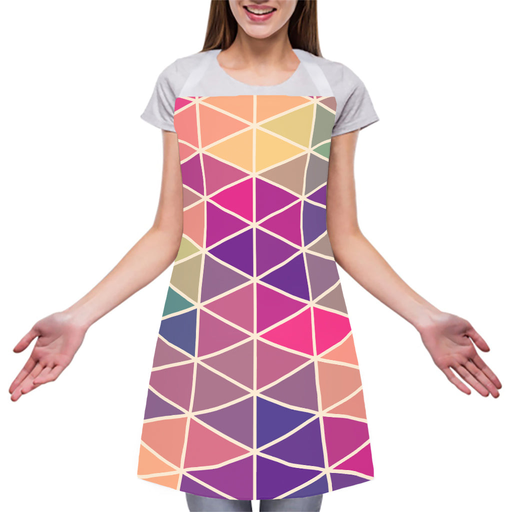 Pastel Geometric Shape Pattern Print Adjustable Apron