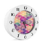 Pastel Geometric Shape Pattern Print Alarm Clock