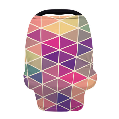 Pastel Geometric Shape Pattern Print Baby Seat Cover