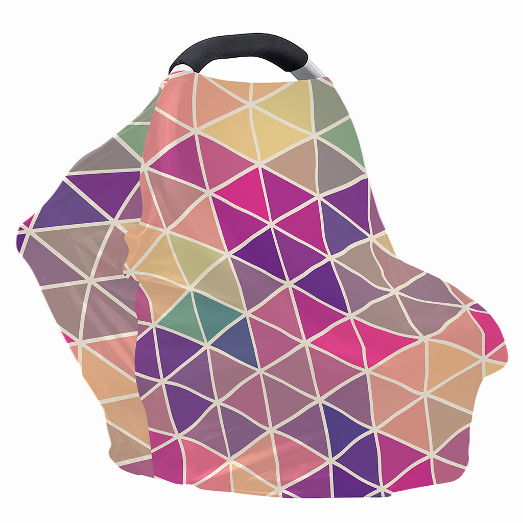 Pastel Geometric Shape Pattern Print Baby Seat Cover