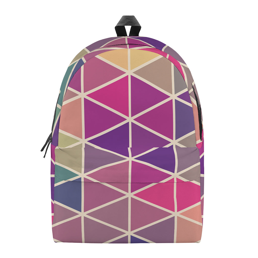 Pastel Geometric Shape Pattern Print Backpack