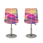 Pastel Geometric Shape Pattern Print Bar Stool Covers