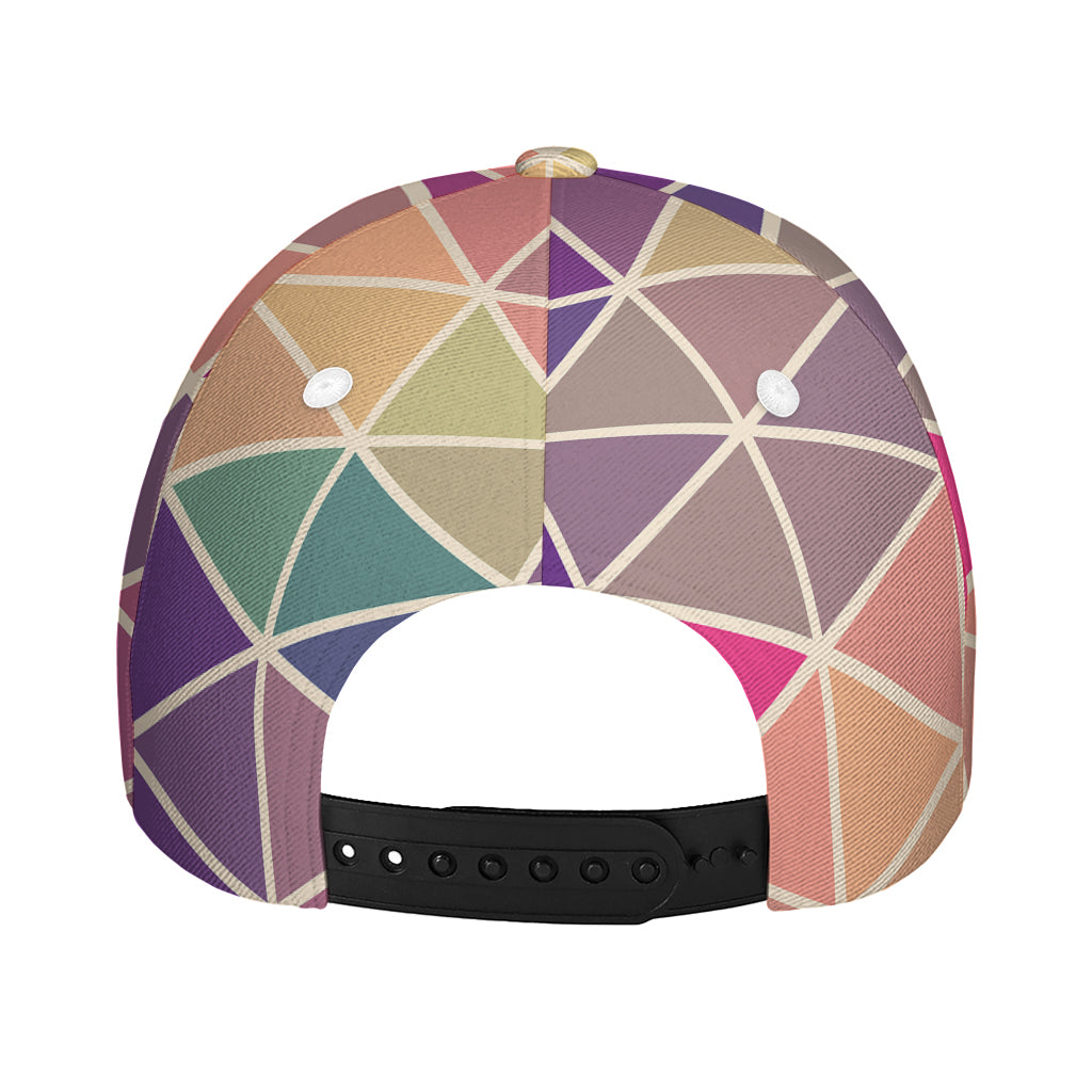 Pastel Geometric Shape Pattern Print Baseball Cap