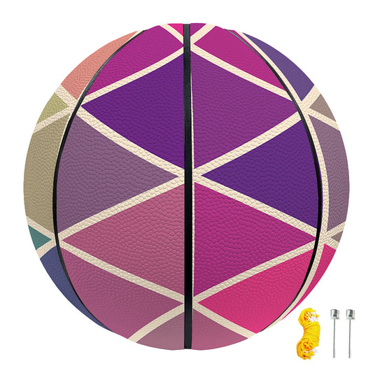 Pastel Geometric Shape Pattern Print Basketball