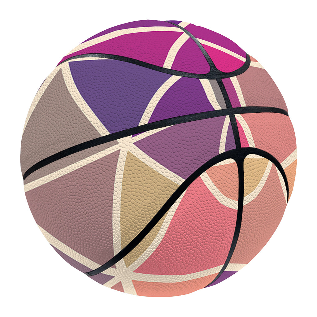 Pastel Geometric Shape Pattern Print Basketball