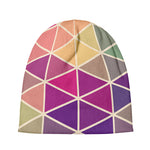 Pastel Geometric Shape Pattern Print Beanie