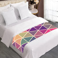 Pastel Geometric Shape Pattern Print Bed Runner