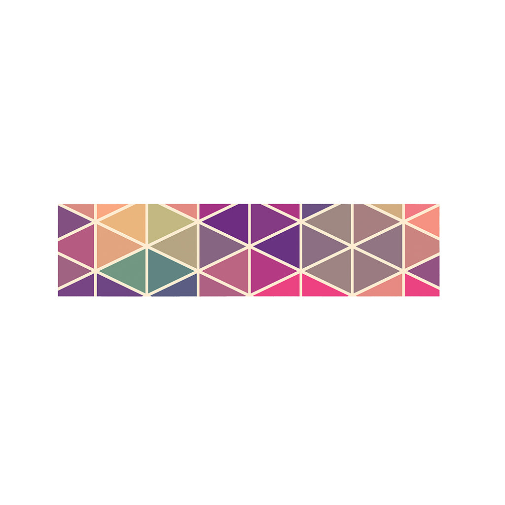 Pastel Geometric Shape Pattern Print Bed Runner