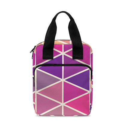 Pastel Geometric Shape Pattern Print Bible Tote Bag