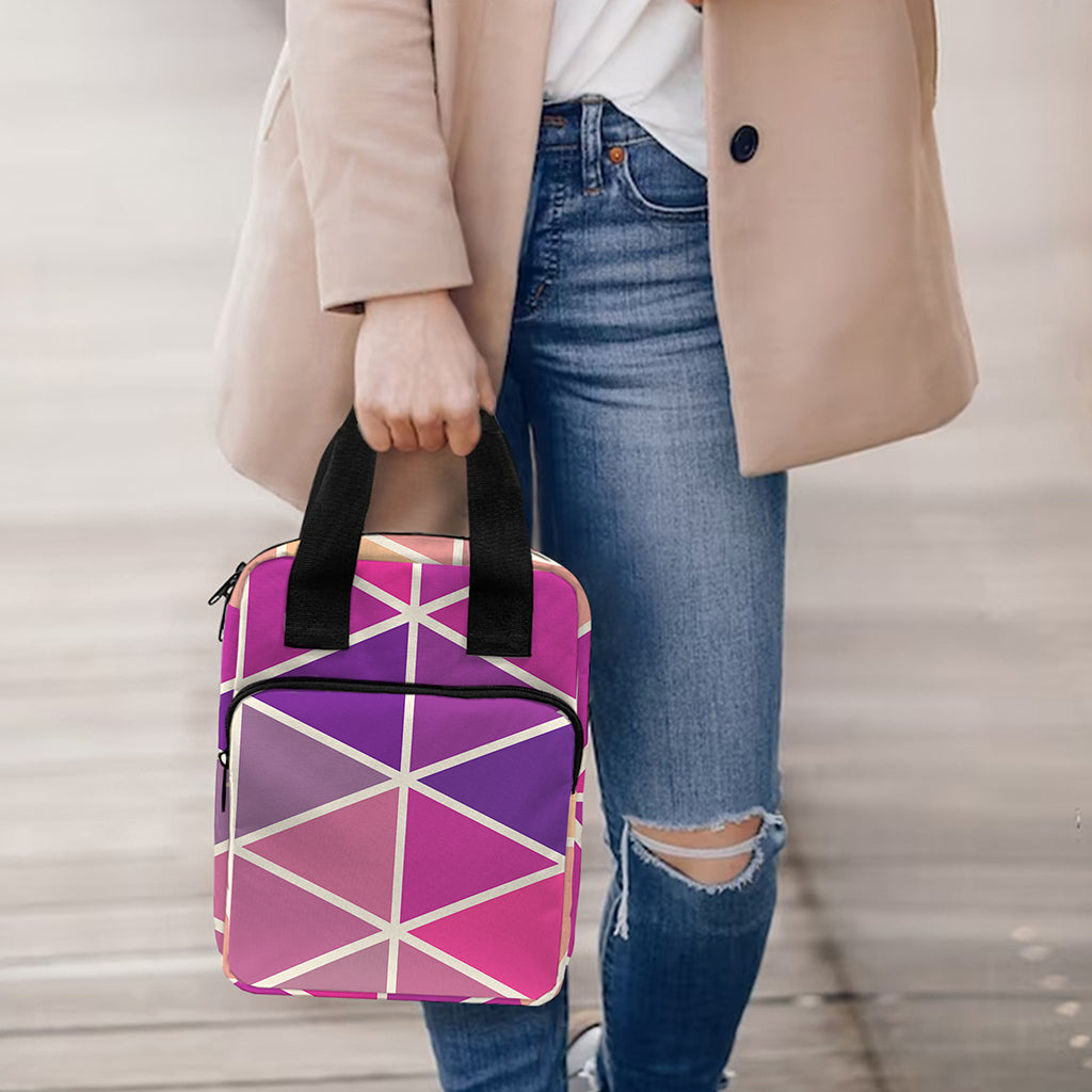 Pastel Geometric Shape Pattern Print Bible Tote Bag