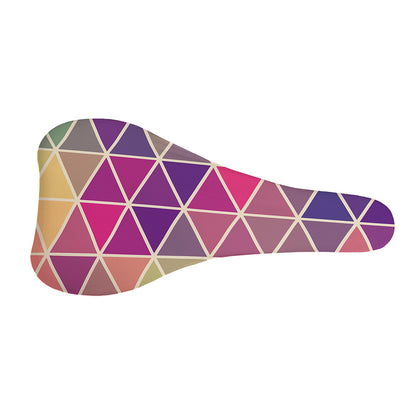 Pastel Geometric Shape Pattern Print Bicycle Seat Cover