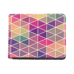Pastel Geometric Shape Pattern Print Bifold Wallet