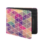 Pastel Geometric Shape Pattern Print Bifold Wallet
