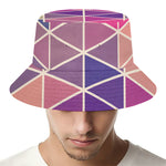 Pastel Geometric Shape Pattern Print Bucket Hat
