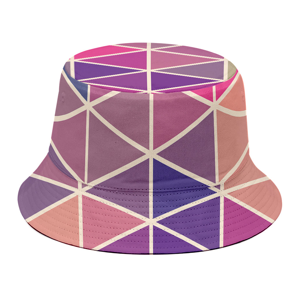 Pastel Geometric Shape Pattern Print Bucket Hat