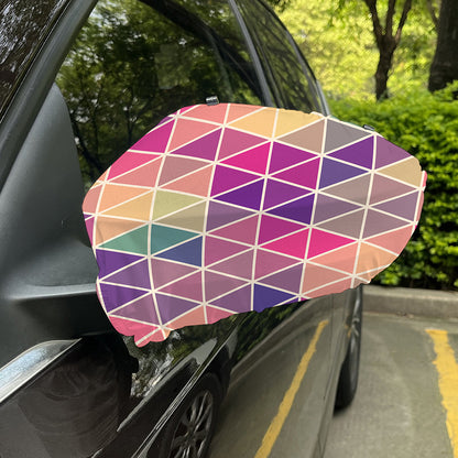 Pastel Geometric Shape Pattern Print Car Side Mirror Covers